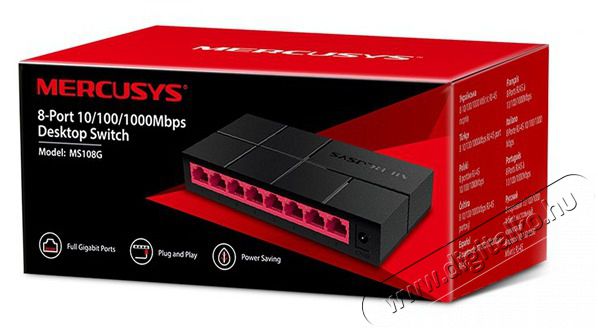 Mercusys MS108G 8port 10/100/1000Mbps nem menedzselhető asztali Switch Iroda &eacute;s sz&aacute;m&iacute;t&aacute;stechnika - H&aacute;l&oacute;zat - Switch - 396543