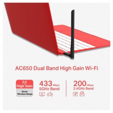 Mercusys MU6H AC650 High Gain Vezet&eacute;k n&eacute;lk&uuml;li Dual Band USB Adapter Iroda &eacute;s sz&aacute;m&iacute;t&aacute;stechnika - H&aacute;l&oacute;zat - Vezet&eacute;k n&eacute;lk&uuml;li adapter - 396506