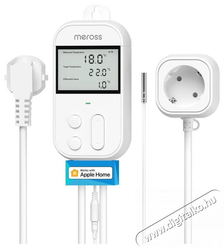 Meross Smart Wi-Fi Socket with Thermostat H&aacute;ztart&aacute;s / Otthon / K&uuml;lt&eacute;r - Okos otthon - Termoszt&aacute;t - 508181