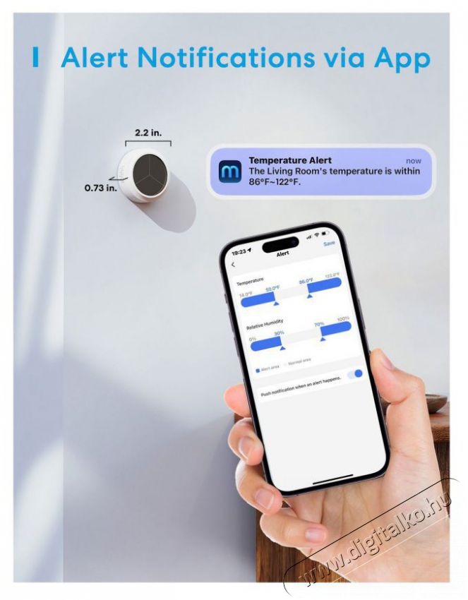 Meross Smart Temperature and Humidity Sensor Kit H&aacute;ztart&aacute;s / Otthon / K&uuml;lt&eacute;r - Biztons&aacute;gtechnika - Kieg&eacute;sz&iacute;tő - 519544
