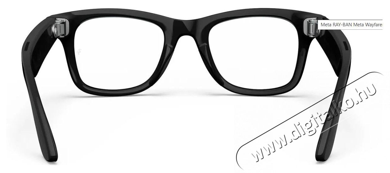 META RAY-BAN Meta Wayfarer (Standard) Smart Glasses - Shiny Black, Clear (Large) Mobil / Kommunik&aacute;ci&oacute; / Smart - VR virtu&aacute;lis szem&uuml;veg - 521641