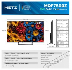 Metz 43MQF7500Z Telev&iacute;zi&oacute;k - LED telev&iacute;zi&oacute; - UHD 4K felbont&aacute;s&uacute; - 512091
