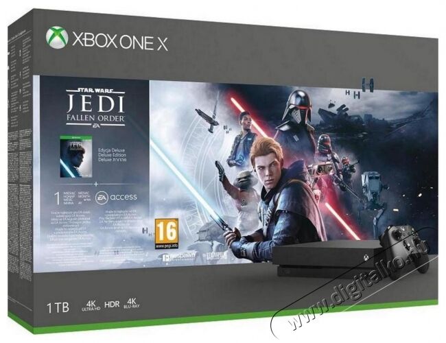 Microsoft Xbox One X 1TB Star Wars Jedi: Fallen Order - fekete Iroda &eacute;s sz&aacute;m&iacute;t&aacute;stechnika - J&aacute;t&eacute;k konzol - Xbox One konzol - 354485