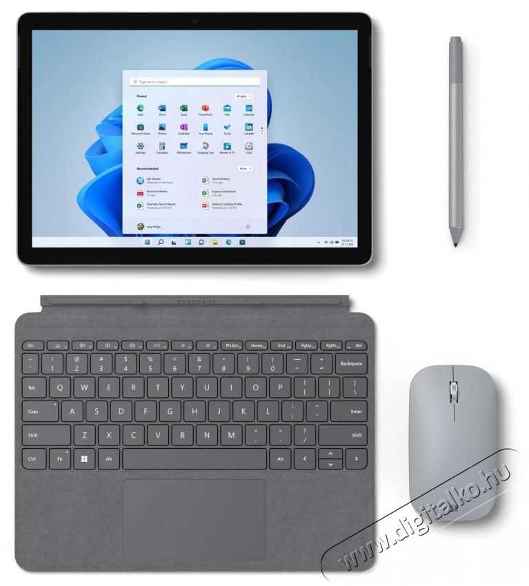 Microsoft Surface Go 4 128GB 8GB - Platinum Mobil / Kommunik&aacute;ci&oacute; / Smart - Tablet - Windows tablet - 521653