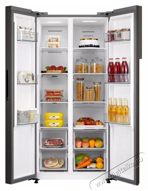 Midea MDRS619FIE46 Side-by-side inox hűtőszekr&eacute;ny Konyhai term&eacute;kek - Hűtő, fagyaszt&oacute; (szabadon&aacute;ll&oacute;) - Amerikai t&iacute;pus&uacute; Side By Side hűtő - 497347