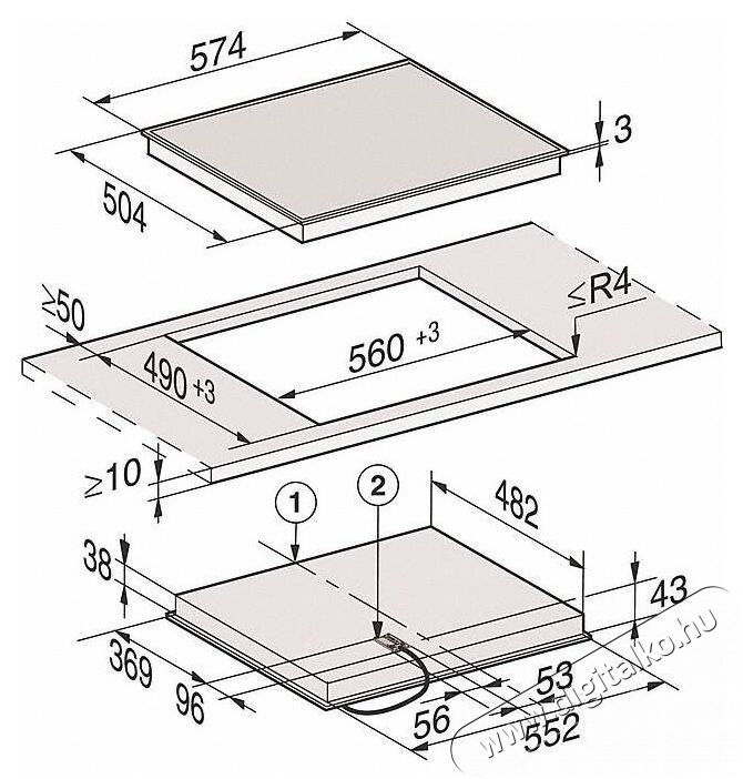 Miele KM 6520 FR Konyhai term&eacute;kek - S&uuml;tő-főzőlap, tűzhely (be&eacute;p&iacute;thető) - Indukci&oacute;s főzőlap (be&eacute;p&iacute;thető) - 515643