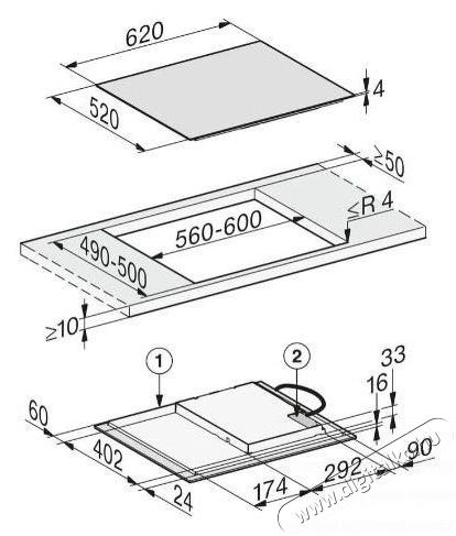 Miele KM 7363 FL Indukci&oacute;s főzőlap (be&eacute;p&iacute;thető) Konyhai term&eacute;kek - S&uuml;tő-főzőlap, tűzhely (be&eacute;p&iacute;thető) - Indukci&oacute;s főzőlap (be&eacute;p&iacute;thető) - 529767