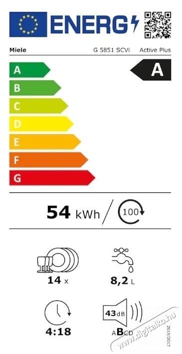 Miele G 5851 SCVi be&eacute;p&iacute;thető mosogat&oacute;g&eacute;p, 60 cm Konyhai term&eacute;kek - Mosogat&oacute;g&eacute;p - Norm&aacute;l (60cm) be&eacute;p&iacute;thető mosogat&oacute;g&eacute;p - 535462