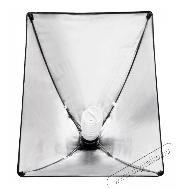 Mikrosat 50x50cm-es nyithat&oacute; softbox E27 foglalattal + 32W kompakt f&eacute;nycső Fot&oacute;-Vide&oacute; kieg&eacute;sz&iacute;tők - L&aacute;mpa - Energiatakar&eacute;kos l&aacute;mpa - 257309