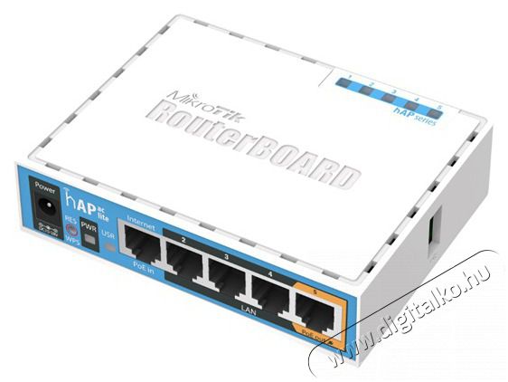 MikroTik hAP ac lite RB952Ui-5ac2nD L4 64Mb 5x FE LAN Dual-band Vezet&eacute;k n&eacute;lk&uuml;li Router Iroda &eacute;s sz&aacute;m&iacute;t&aacute;stechnika - H&aacute;l&oacute;zat - Router - 386874