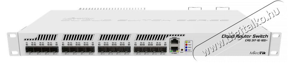 MikroTik CRS317-1G-16S+RM 1xGbE LAN, 16xSFP+, 19" Rackmount Cloud Router Switch Iroda &eacute;s sz&aacute;m&iacute;t&aacute;stechnika - H&aacute;l&oacute;zat - Switch - 387326