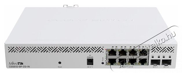 MikroTik CSS610-8P-2S+IN 8xGbE PoE LAN 2xSFP+ port Cloud Smart Switch Iroda &eacute;s sz&aacute;m&iacute;t&aacute;stechnika - H&aacute;l&oacute;zat - Switch - 463359