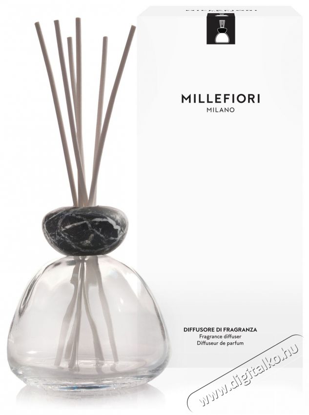 MILLEFIORI MILANO Air Design Marble Black &aacute;tl&aacute;tsz&oacute; &uuml;veg, 350 ml Fot&oacute;-Vide&oacute; kieg&eacute;sz&iacute;tők - F&eacute;nyterelő - Diff&uacute;zor - 530341