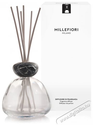MILLEFIORI MILANO Air Design Marble Black &aacute;tl&aacute;tsz&oacute; &uuml;veg, 350 ml Fot&oacute;-Vide&oacute; kieg&eacute;sz&iacute;tők - F&eacute;nyterelő - Diff&uacute;zor - 530341
