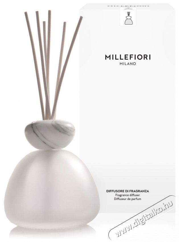 MILLEFIORI MILANO Air Design Marble White matt &uuml;veg, 350 ml Fot&oacute;-Vide&oacute; kieg&eacute;sz&iacute;tők - F&eacute;nyterelő - Diff&uacute;zor - 530342