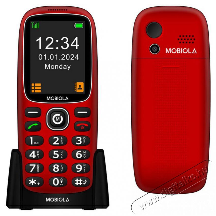 Mobiola MB3120i piros Mobil / Kommunik&aacute;ci&oacute; / Smart - Klasszikus / Mobiltelefon időseknek - 527495