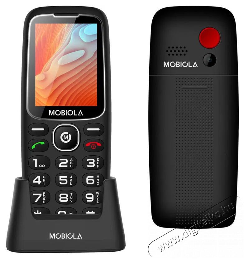 Mobiola MB4120 4G fekete Mobil / Kommunik&aacute;ci&oacute; / Smart - Klasszikus / Mobiltelefon időseknek - 527496