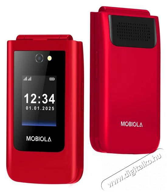 Mobiola MB4600 4G piros Mobil / Kommunik&aacute;ci&oacute; / Smart - Klasszikus / Mobiltelefon időseknek - 527500