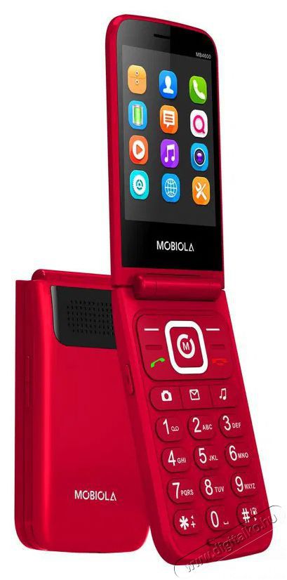 Mobiola MB4600 4G piros Mobil / Kommunik&aacute;ci&oacute; / Smart - Klasszikus / Mobiltelefon időseknek - 527500