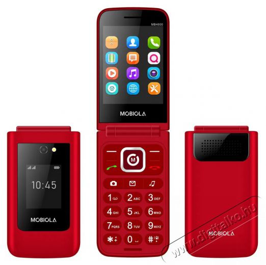Mobiola MB4600 4G piros Mobil / Kommunik&aacute;ci&oacute; / Smart - Klasszikus / Mobiltelefon időseknek - 527500