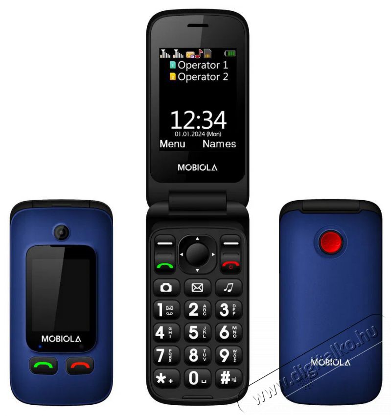 Mobiola MB610 k&eacute;k Mobil / Kommunik&aacute;ci&oacute; / Smart - Klasszikus / Mobiltelefon időseknek - 527503