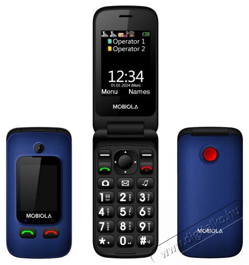 Mobiola MB610 k&eacute;k Mobil / Kommunik&aacute;ci&oacute; / Smart - Klasszikus / Mobiltelefon időseknek - 527503