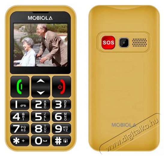 Mobiola MB700 arany Mobil / Kommunik&aacute;ci&oacute; / Smart - Klasszikus / Mobiltelefon időseknek - 527505