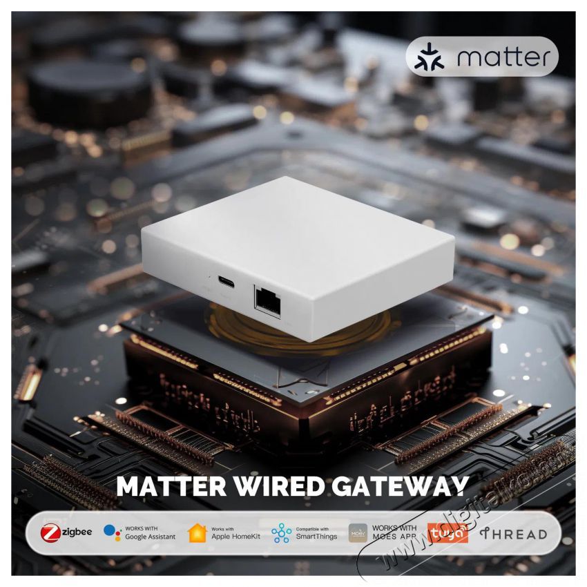 MOES Matter Zigbee Hub H&aacute;ztart&aacute;s / Otthon / K&uuml;lt&eacute;r - Okos otthon - Kieg&eacute;sz&iacute;tő - 508182