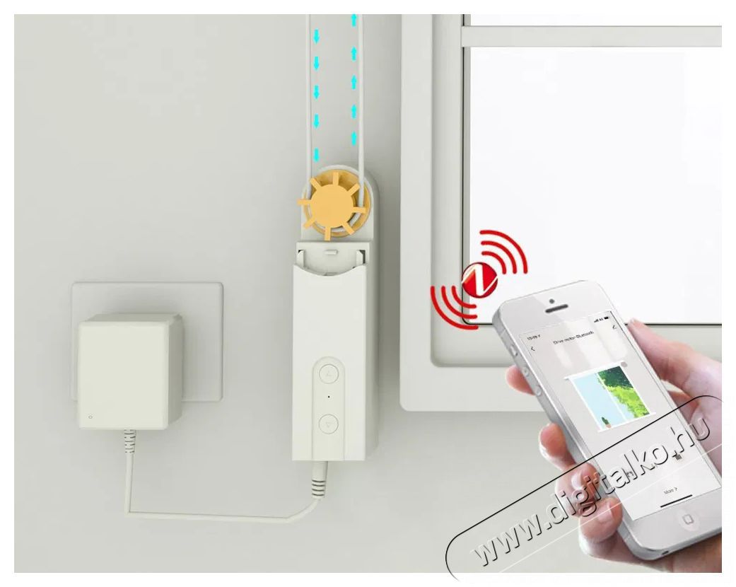 MOES Curtain Motor, Zigbee Mobil / Kommunik&aacute;ci&oacute; / Smart - Okos eszk&ouml;z - Egy&eacute;b okos eszk&ouml;z - 521666