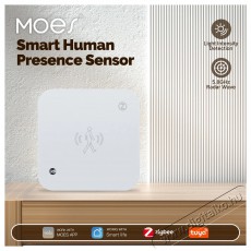 MOES Human Presence Sensor + Light Sensor, WiFi H&aacute;ztart&aacute;s / Otthon / K&uuml;lt&eacute;r - Biztons&aacute;gtechnika - Mozg&aacute;s&eacute;rz&eacute;kelő - 521668