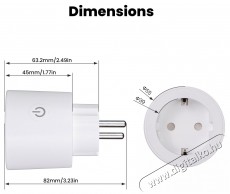 MOES Matter WiFi Smart plug MWP-EU16M-WH, White H&aacute;ztart&aacute;s / Otthon / K&uuml;lt&eacute;r - Okos otthon - Okos konnektor - 521672