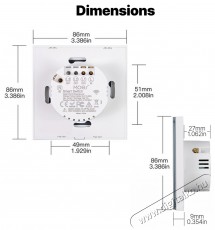 MOES Matter WiFi Smart Switch 3gang H&aacute;ztart&aacute;s / Otthon / K&uuml;lt&eacute;r - Okos otthon - Kieg&eacute;sz&iacute;tő - 521675