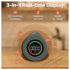 MOES Mini CO Detector, gray H&aacute;ztart&aacute;s / Otthon / K&uuml;lt&eacute;r - Biztons&aacute;gtechnika - F&uuml;st- &eacute;s sz&eacute;n-monoxid &eacute;rz&eacute;kelő - 521676