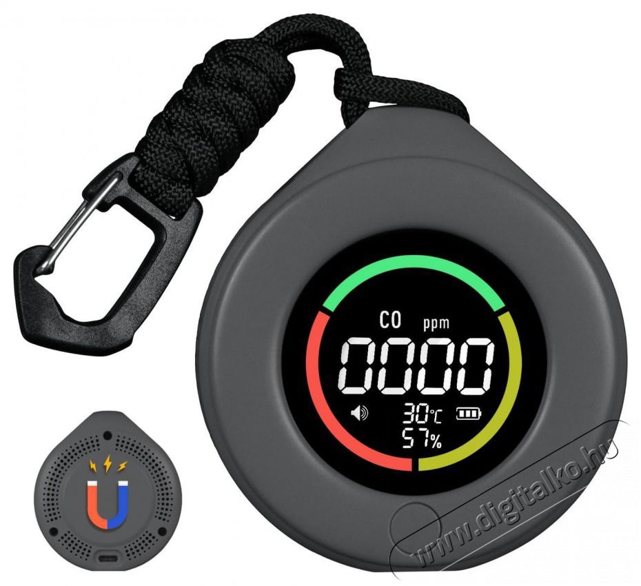MOES Mini CO Detector, gray H&aacute;ztart&aacute;s / Otthon / K&uuml;lt&eacute;r - Biztons&aacute;gtechnika - F&uuml;st- &eacute;s sz&eacute;n-monoxid &eacute;rz&eacute;kelő - 521676