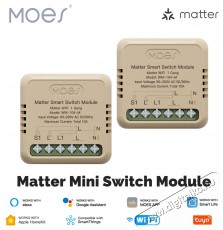 MOES Mini Matter Wifi Smart Switch 1gang H&aacute;ztart&aacute;s / Otthon / K&uuml;lt&eacute;r - Okos otthon - Kieg&eacute;sz&iacute;tő - 521678