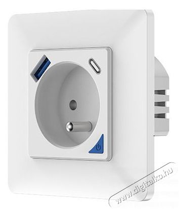 MOES Smart Wall Socket, WiFi, +USB H&aacute;ztart&aacute;s / Otthon / K&uuml;lt&eacute;r - Okos otthon - Okos konnektor - 521683