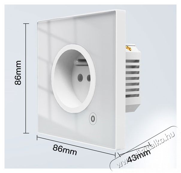 MOES Smart Wall Socket, Zigbee, FR, 16A, White H&aacute;ztart&aacute;s / Otthon / K&uuml;lt&eacute;r - Okos otthon - Okos konnektor - 521685