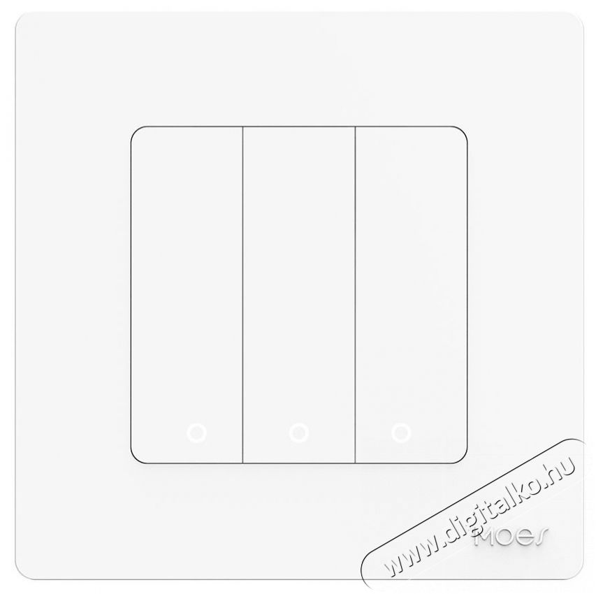 MOES ZS-SR-EU3, Zigbee, 3Gang, White H&aacute;ztart&aacute;s / Otthon / K&uuml;lt&eacute;r - Okos otthon - Kieg&eacute;sz&iacute;tő - 521701