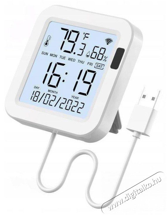 MOES Temperature and humidity probe, WiFi H&aacute;ztart&aacute;s / Otthon / K&uuml;lt&eacute;r - Okos otthon - Kieg&eacute;sz&iacute;tő - 519562