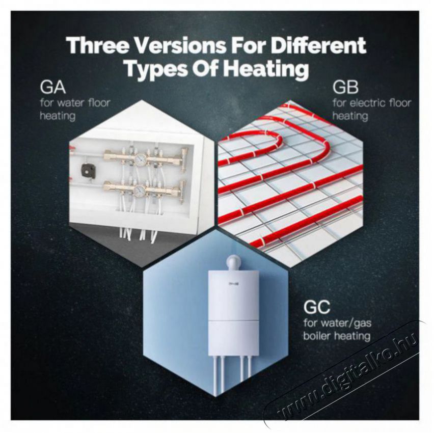 MOES GB electric heating 16A, gray H&aacute;ztart&aacute;s / Otthon / K&uuml;lt&eacute;r - Okos otthon - Termoszt&aacute;t - 519554