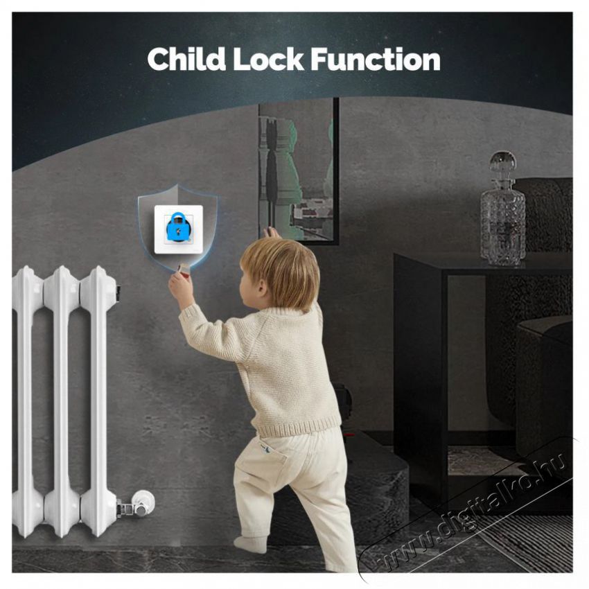 MOES GC water/gas boiler 5A, gray H&aacute;ztart&aacute;s / Otthon / K&uuml;lt&eacute;r - Okos otthon - Termoszt&aacute;t - 519557