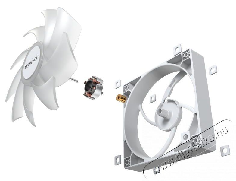 Montech GF120 ARGB PWM White Iroda &eacute;s sz&aacute;m&iacute;t&aacute;stechnika - Sz&aacute;m&iacute;t&oacute;g&eacute;p tartoz&eacute;k - Ventil&aacute;tor - 512101