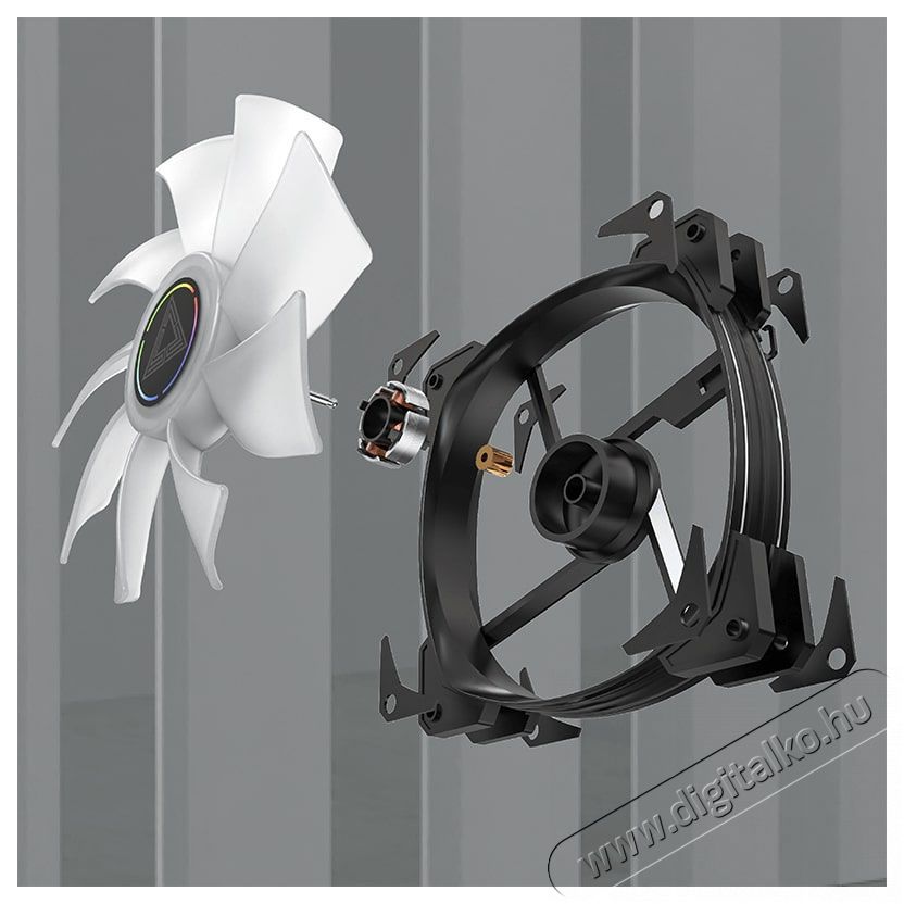 Montech HP140 ARGB PWM Black Iroda &eacute;s sz&aacute;m&iacute;t&aacute;stechnika - Sz&aacute;m&iacute;t&oacute;g&eacute;p tartoz&eacute;k - Ventil&aacute;tor - 512102