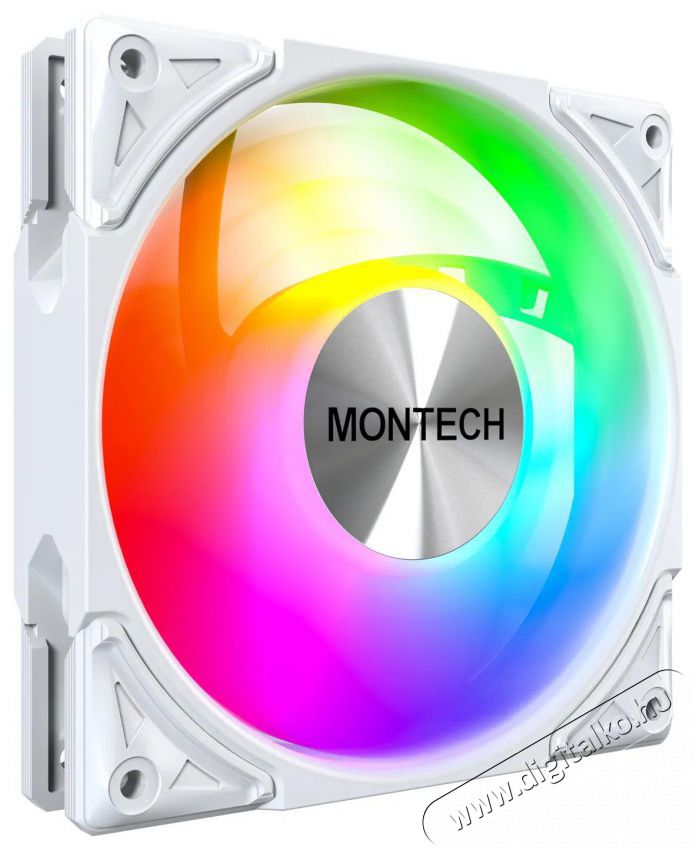 Montech METAL PRO 12 ARGB PWM White Iroda &eacute;s sz&aacute;m&iacute;t&aacute;stechnika - Sz&aacute;m&iacute;t&oacute;g&eacute;p tartoz&eacute;k - Ventil&aacute;tor - 512104