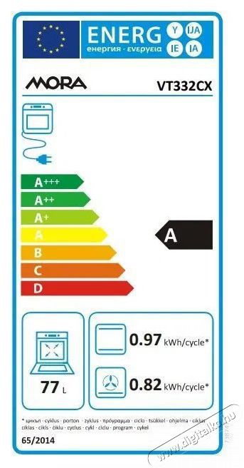 Mora VT 332 CX Konyhai term&eacute;kek - S&uuml;tő-főzőlap, tűzhely (be&eacute;p&iacute;thető) - S&uuml;tő (be&eacute;p&iacute;thető) - 505769