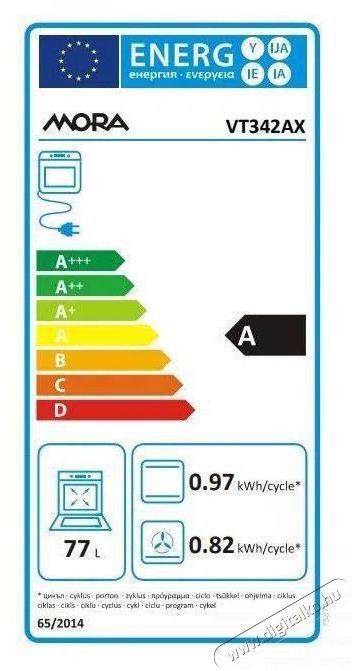 Mora VT 342 AX Konyhai term&eacute;kek - S&uuml;tő-főzőlap, tűzhely (be&eacute;p&iacute;thető) - S&uuml;tő (be&eacute;p&iacute;thető) - 505765