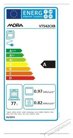 Mora VT 542 CXB Konyhai term&eacute;kek - S&uuml;tő-főzőlap, tűzhely (be&eacute;p&iacute;thető) - S&uuml;tő (be&eacute;p&iacute;thető) - 505764