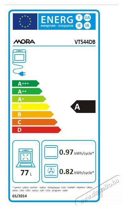 Mora VT 544 DB Konyhai term&eacute;kek - S&uuml;tő-főzőlap, tűzhely (be&eacute;p&iacute;thető) - S&uuml;tő (be&eacute;p&iacute;thető) - 505780
