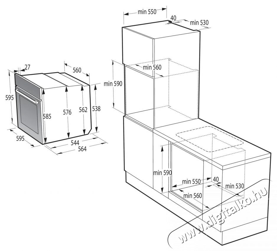 Mora VT 545 BXB Konyhai term&eacute;kek - S&uuml;tő-főzőlap, tűzhely (be&eacute;p&iacute;thető) - S&uuml;tő (be&eacute;p&iacute;thető) - 505772
