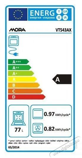 Mora VT543 AX Konyhai term&eacute;kek - S&uuml;tő-főzőlap, tűzhely (be&eacute;p&iacute;thető) - S&uuml;tő (be&eacute;p&iacute;thető) - 505767
